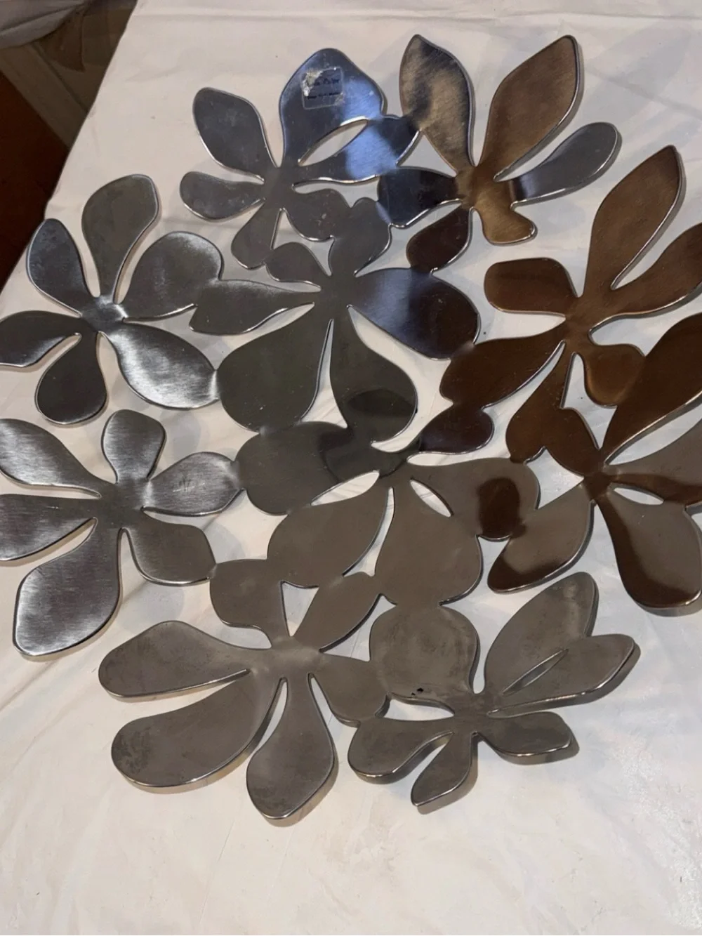 IKEA Stockholm floral fruit bowl in stainless steel, designed by Monika Mulde